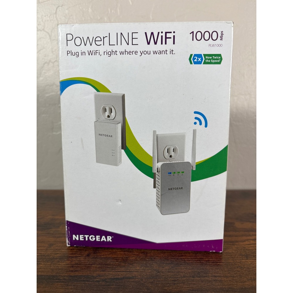 NETGEAR PowerLINE WiFi 1000 PLW1000 Gigabit Ethernet Adapter 1000Mbps 802.11ac